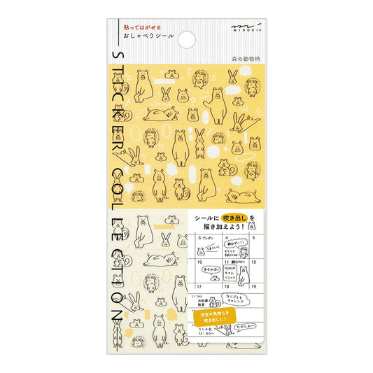 Midori Sticker Collection Forest Animals Chat Stickers