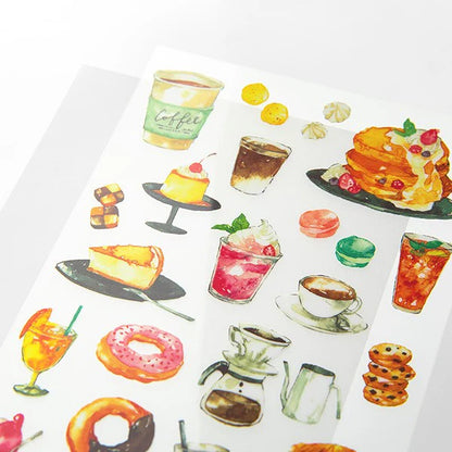 Midori Transfer Stickers Coffee Shop