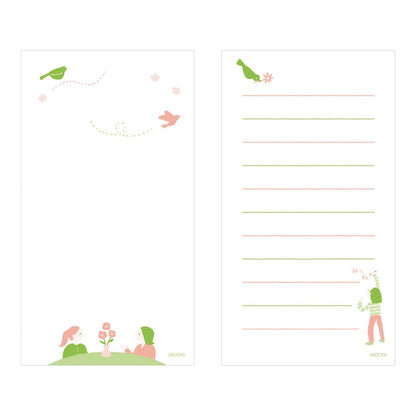 Midori Stand Memo Pad Vertical - Message