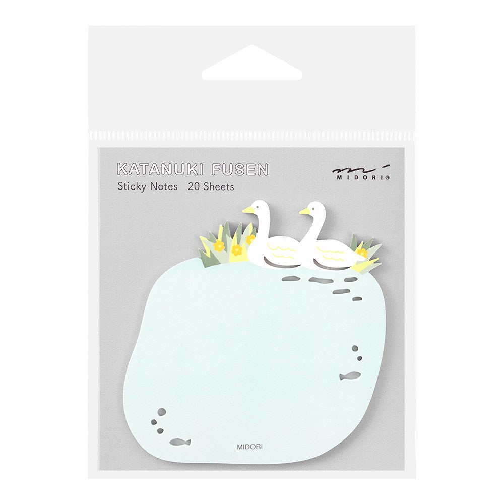 Midori Katanuki Fusen Sticky Notes Swan