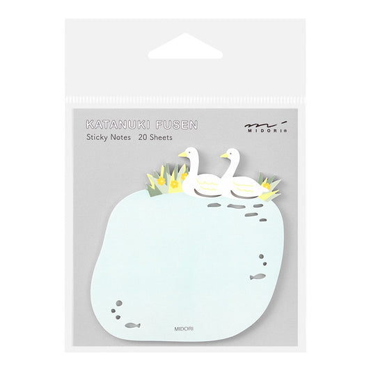 Midori Katanuki Fusen Sticky Notes Swan