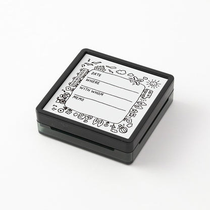 Pieczątka Midori Paintable Pre-inked Stamp Going-out record
