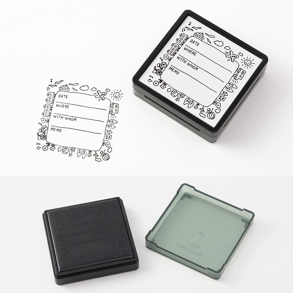 Pieczątka Midori Paintable Pre-inked Stamp Going-out record