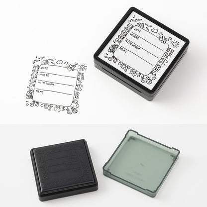 Pieczątka Midori Paintable Pre-inked Stamp Going-out record
