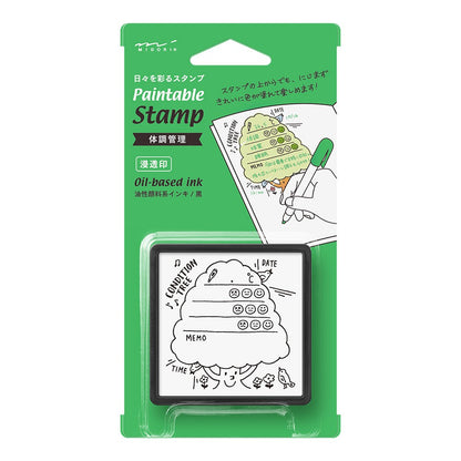Pieczątka Midori Paintable Pre-inked Stamp Zdrowie