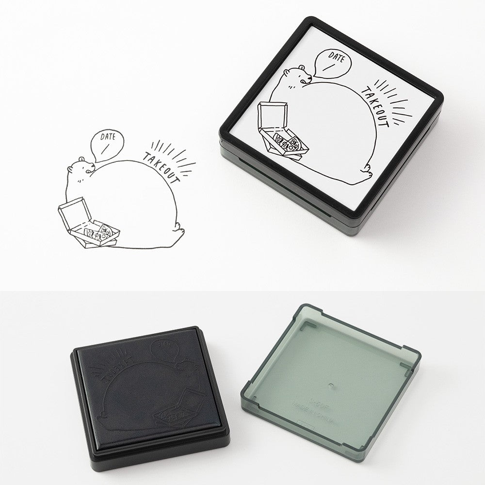 Midori Paintable Pre-inked Stamp Take-out