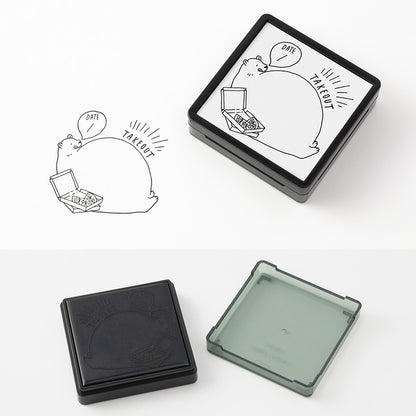 Midori Paintable Pre-inked Stamp Take-out