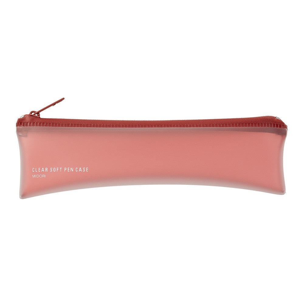 Piórnik Midori Clear Soft Pen Case Czerwony