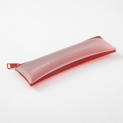 Piórnik Midori Clear Soft Pen Case Czerwony