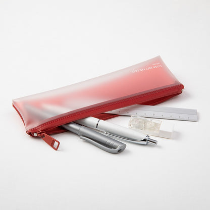 Piórnik Midori Clear Soft Pen Case Czerwony