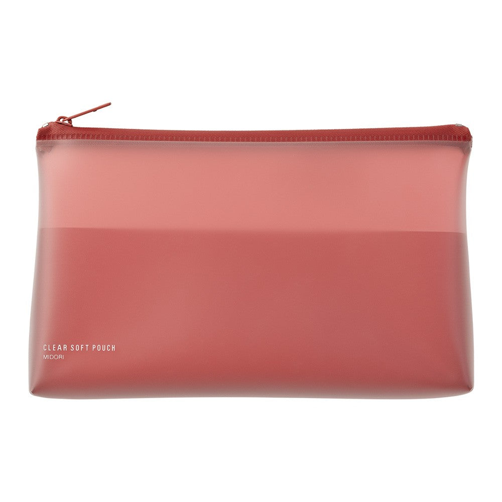 Midori Clear Soft Pouch Red