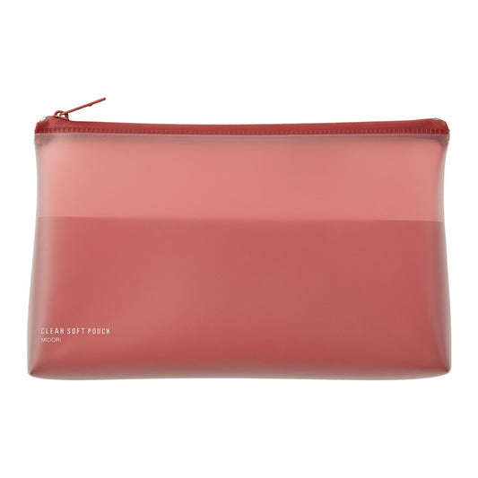 Midori Clear Soft Pouch Red