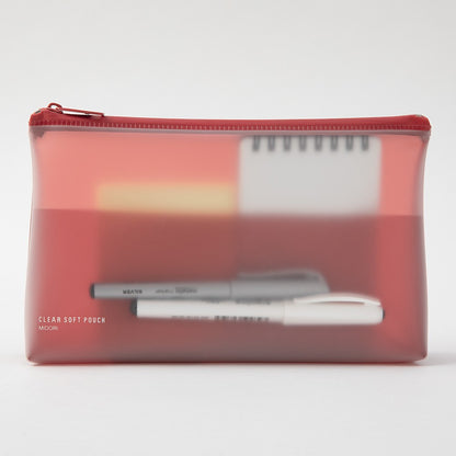 Midori Clear Soft Pouch Red