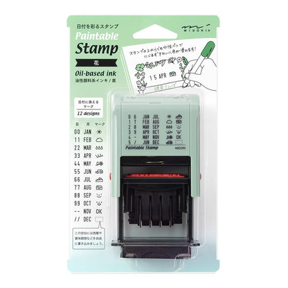 Midori Paintable Stamp Flowers
