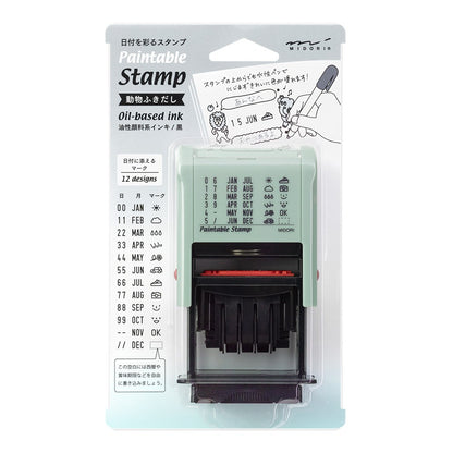 Midori Paintable Stamp Animal Chat Bubbles