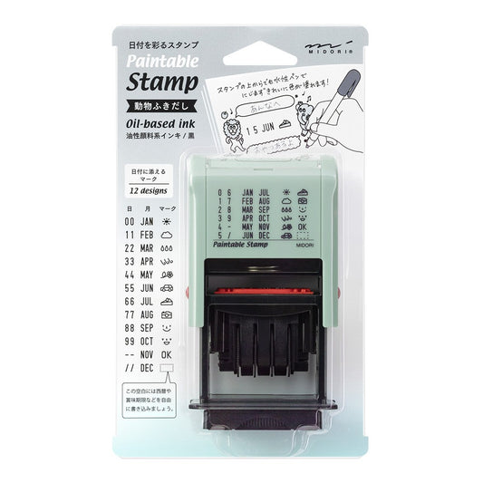 Midori Paintable Stamp Animal Chat Bubbles