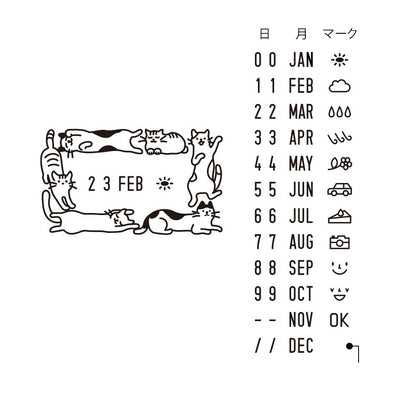 Pieczątka Midori Paintable Stamp Kot