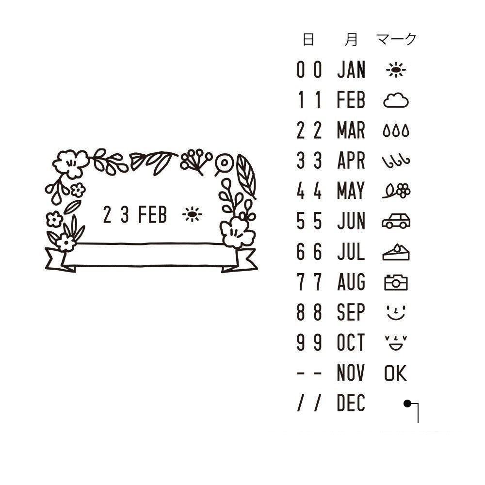 Midori Paintable Stamp Flowers