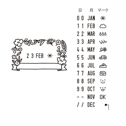 Midori Paintable Stamp Flowers