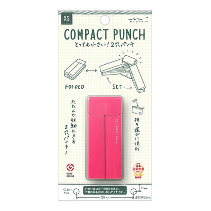 Dziurkacz Midori XS Compact Punch Różowy
