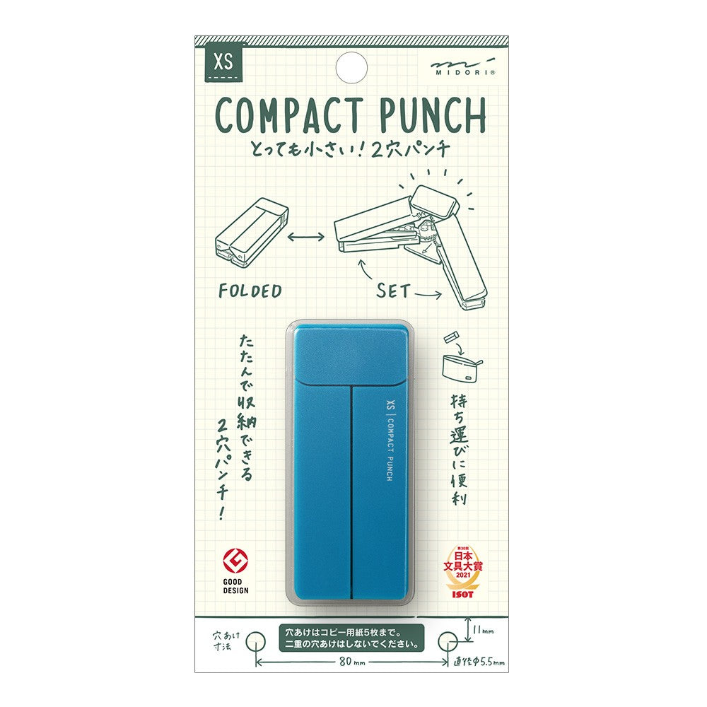 Dziurkacz Midori XS Compact Punch Niebieski