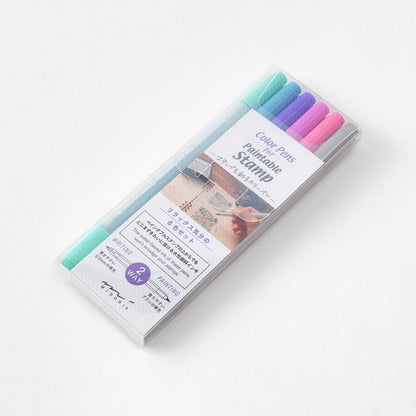 Midori Color Pens for Paintable Stamp Relax