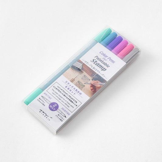 Midori Color Pens for Paintable Stamp Relax