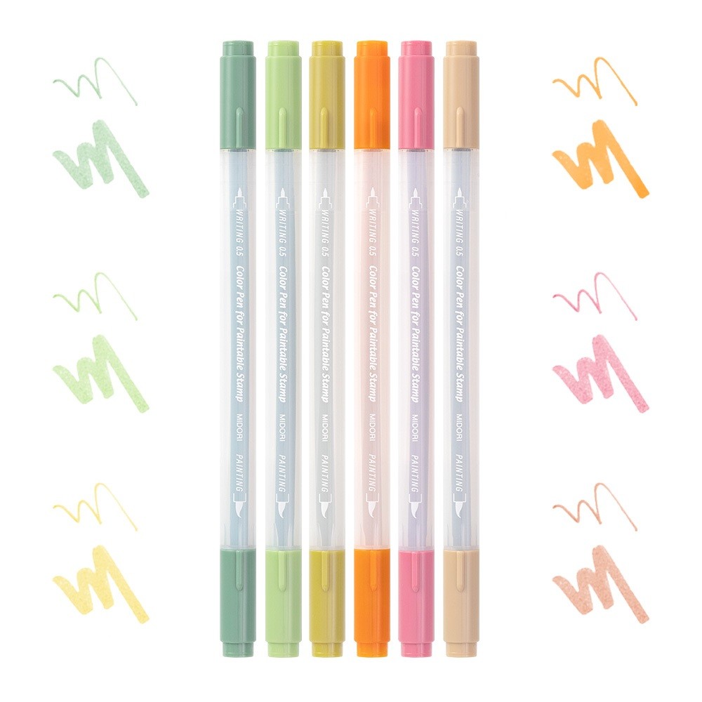 Midori Color Pens for Paintable Stamps Positivity