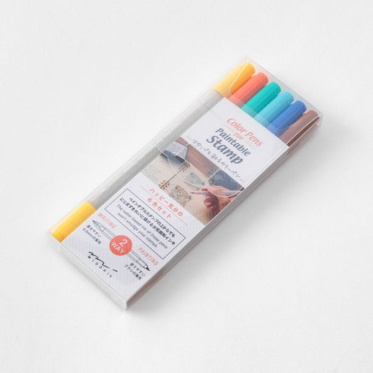 Midori Color Pens for Paintable Stamps Happiness