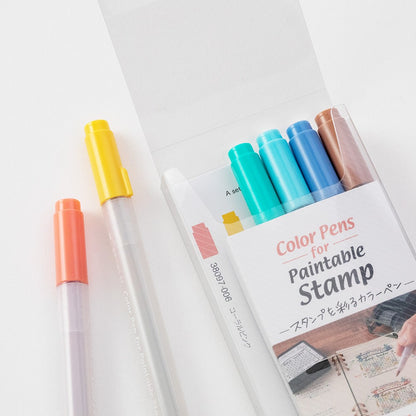 Midori Color Pens for Paintable Stamps Happiness
