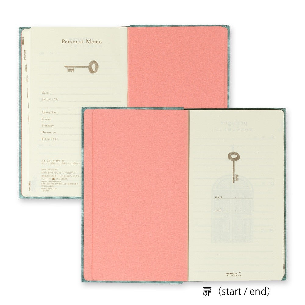 Pamiętnik Midori 3 Years Diary | Jasnoniebieski
