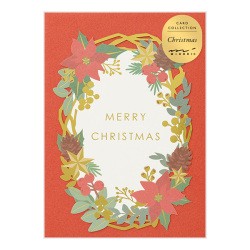 Midori Card Laser Christmas Wreath