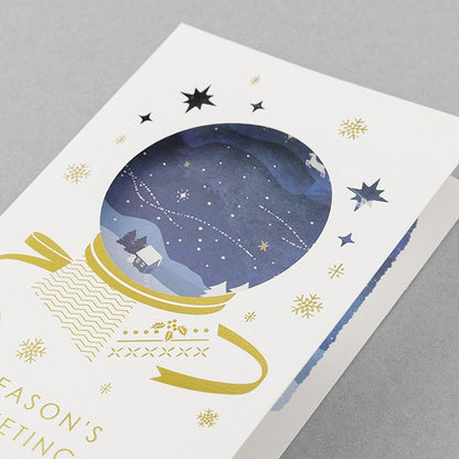 Midori Card with window Snow globe Christmas card