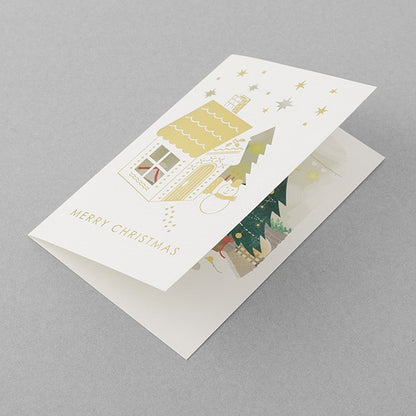Midori Card Christmas card with a window House