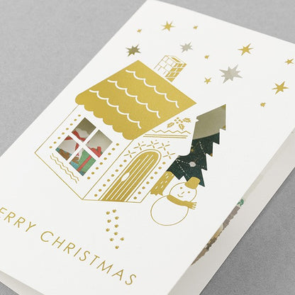 Midori Card Christmas card with a window House