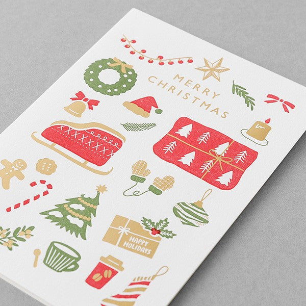 Midori Card Letterpress Christmas Card