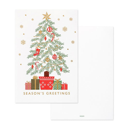 Midori Card Letterpress Christmas Tree Greeting Card