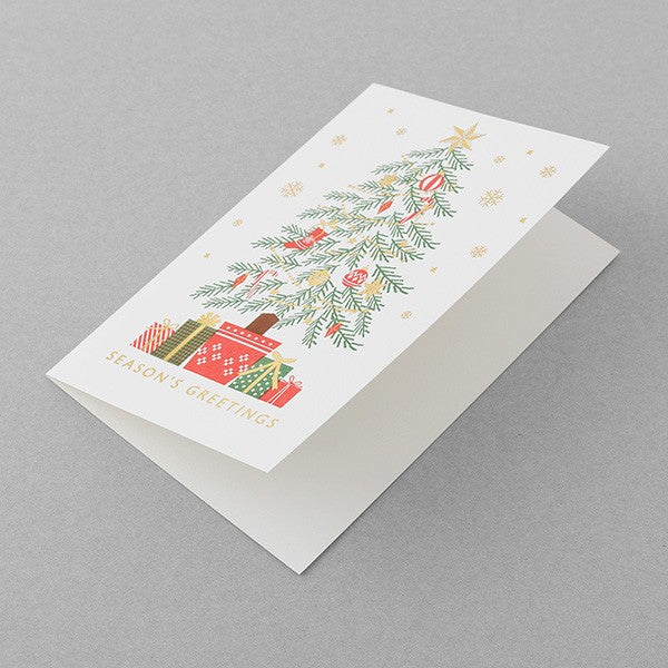 Midori Card Letterpress Christmas Tree Greeting Card