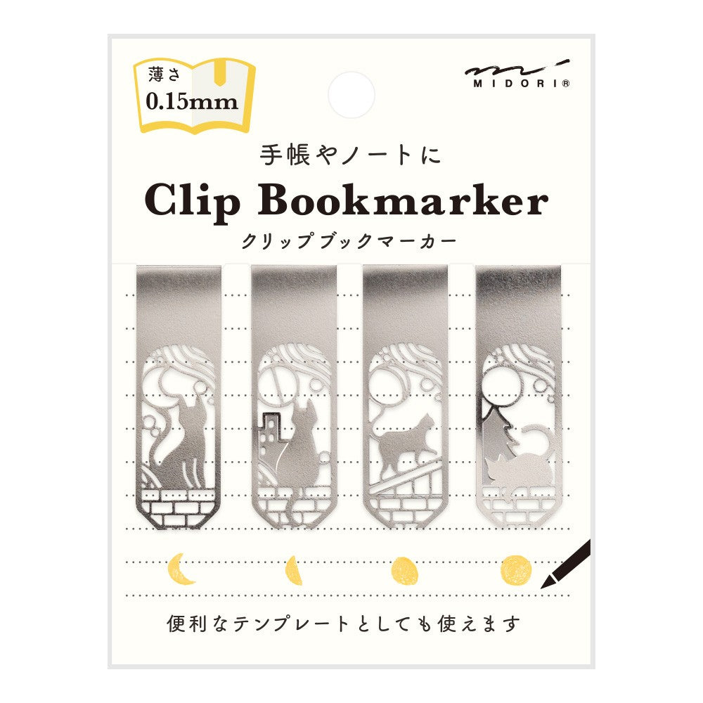 Midori Clip Bookmarker Cats A
