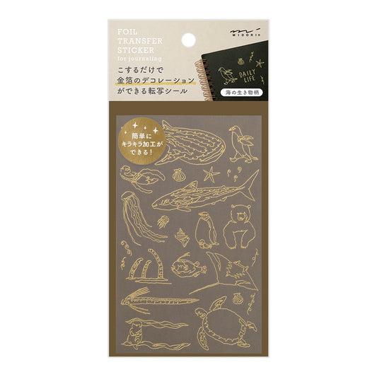 Midori Transfer Stickers Sea Animals