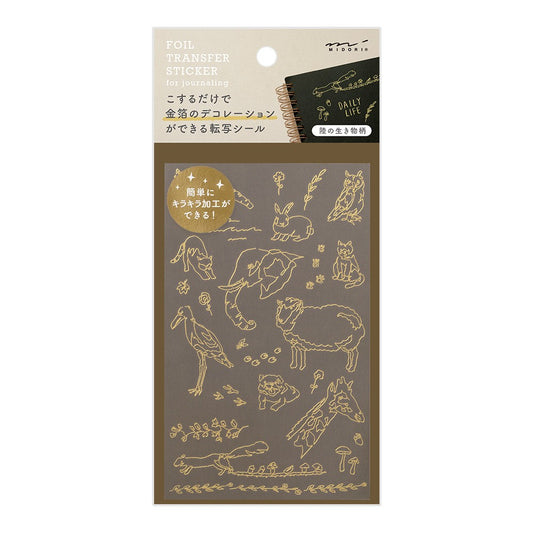 Midori Transfer Stickers Land Animals