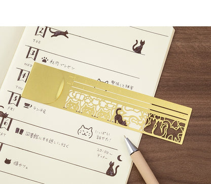 Midori Clip Ruler Cat A