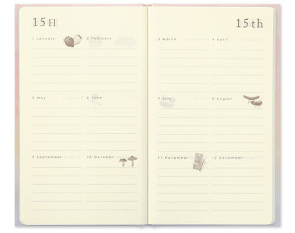 Midori Diary Gate 12-Month Planner | Pink
