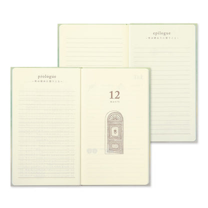 Midori Diary Gate 12-Month Planner | Green