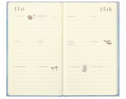 Midori Diary Gate 12-Month Planner | Blue