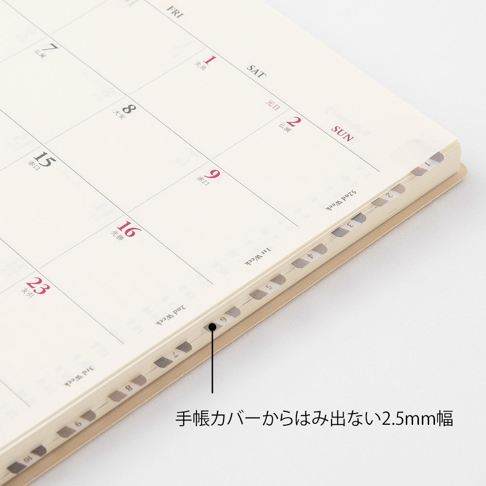 Midori Index Label Chiratto Stickers Numbers Grey