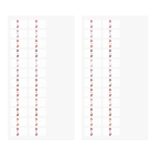 Midori Chiratto Index Labels - Numbers Pink