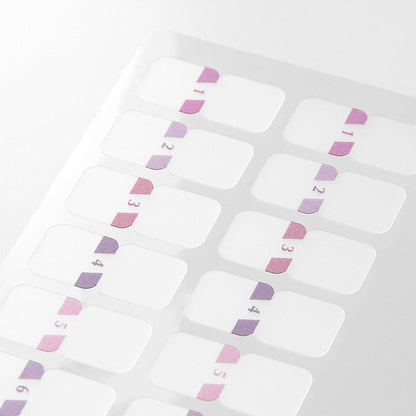 Midori Chiratto Index Labels - Numbers Pink