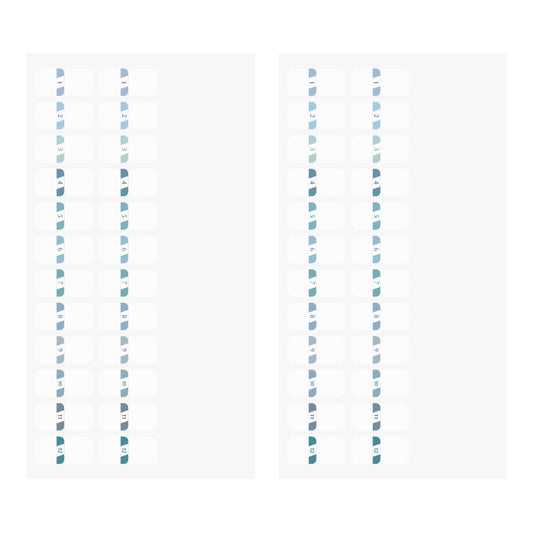 Midori Index Label Chiratto Stickers Numbers Blue
