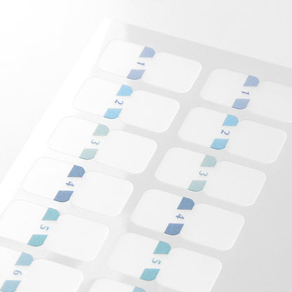 Midori Index Label Chiratto Stickers Numbers Blue